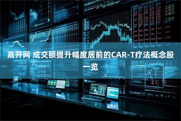 高开网 成交额提升幅度居前的CAR-T疗法概念股一览