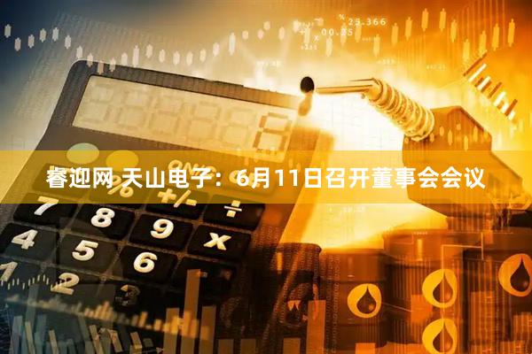 睿迎网 天山电子：6月11日召开董事会会议