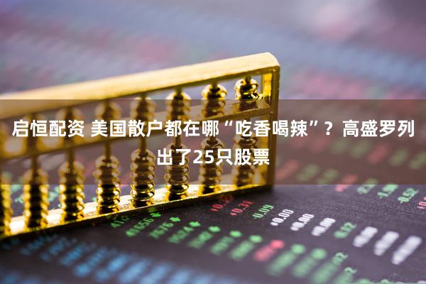 启恒配资 美国散户都在哪“吃香喝辣”？高盛罗列出了25只股票